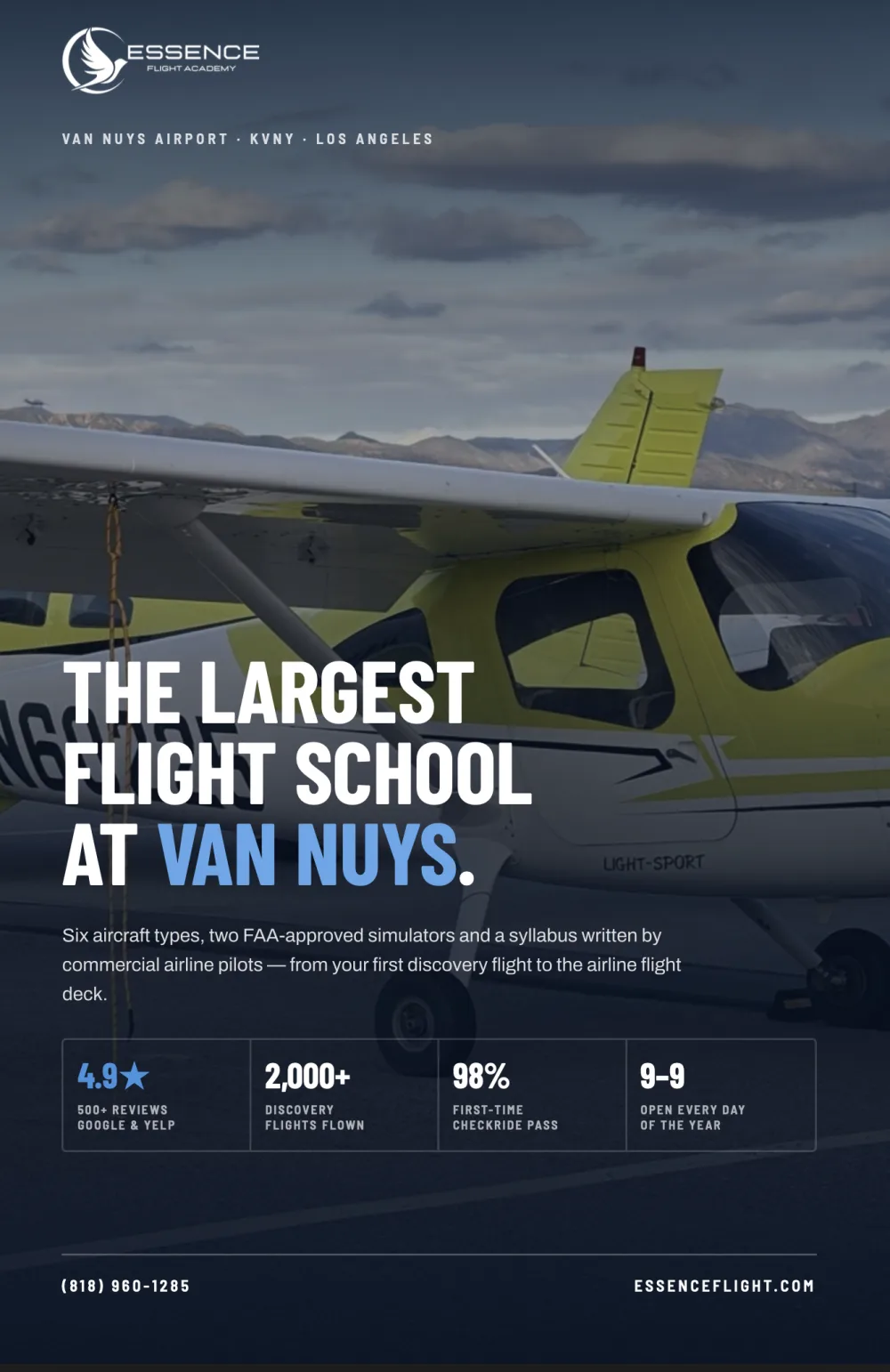 Essence Flight School brochure cover