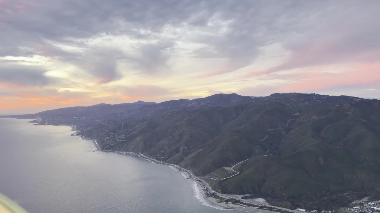 Malibu coastline where the Santa Monica Mountains meet the Pacific on a discovery flight